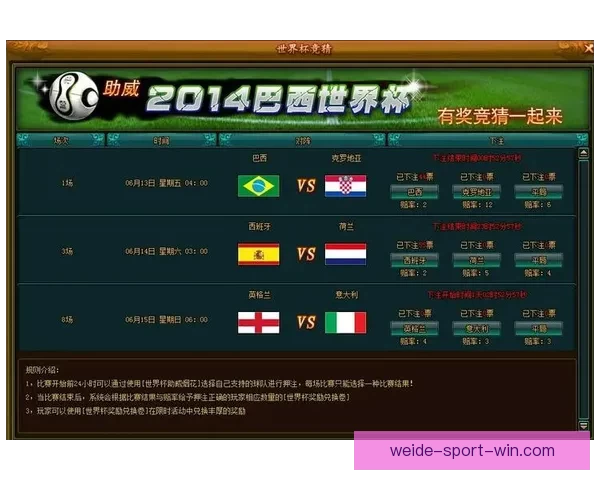 世界杯体育竞猜入口全面开启，畅享赛事投注乐趣，赢取丰厚奖励和奖金